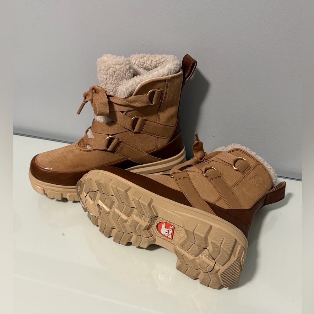 SOREL TÍVOLI Women's Brown and Cream Winter Boots - Picture 4 of 7